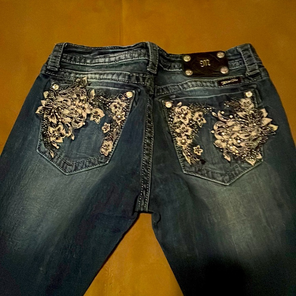 Miss Me boot cut jeans. 31 waist 34” inseam